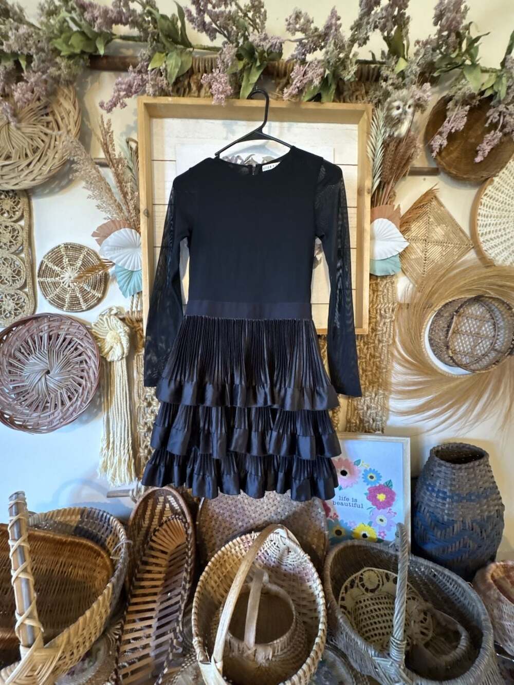 Alice + Olivia Chara Tiered Ruffle Mini Dress Size 2